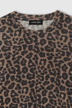 Sylvie Long Sleeve Tee | Black And Brown Leopard