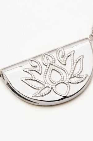 Lotus Short Necklace | Silver
