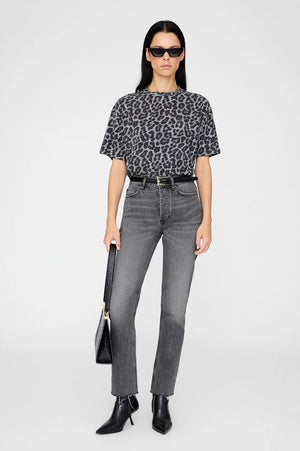 Cohen Tee | Grey Leopard