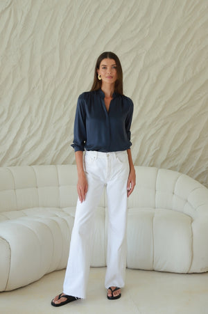 Olivia Blouse | Navy