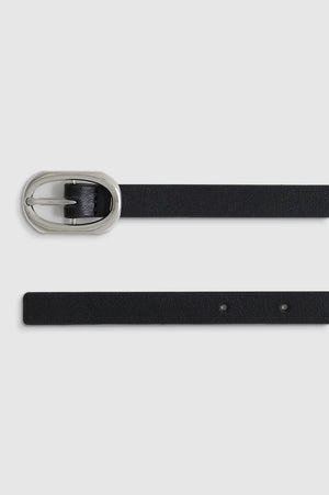 Small Signature Link Belt | Black With Silver