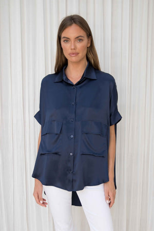 Soho Blouse | Navy