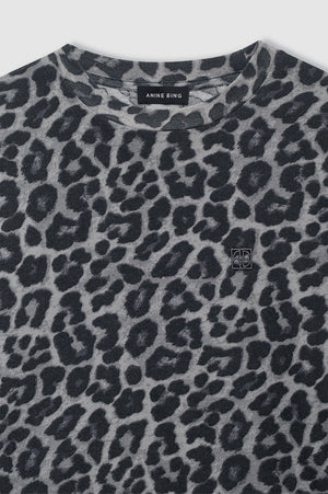 Cohen Tee | Grey Leopard