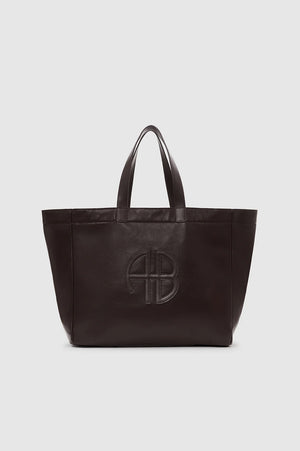 Large Rio Tote | Dark Brown Recycled Leather