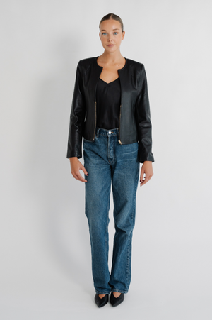 Monaco Leather Jacket | Black