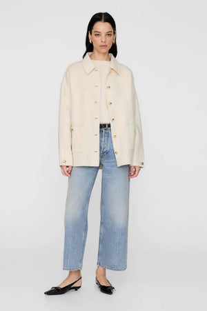 Luca Jacket | Ivory Cashmere Blend