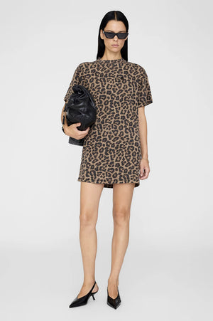 Beth Mini Dress | Black And Brown Leopard