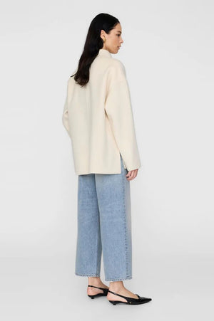 Luca Jacket | Ivory Cashmere Blend