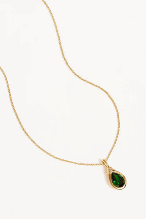 Gold Soul Searching Necklace | Ocean Green