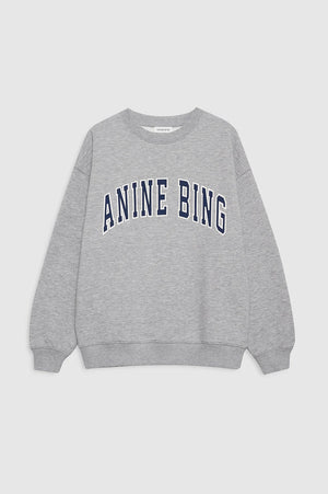 Spencer Sweatshirt Anine Bing | Medium Heather Grey With Navy