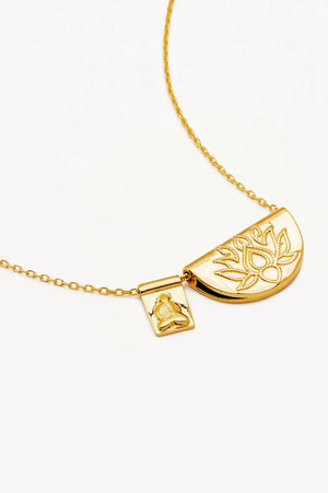 BYC Lotus & Little Buddha Necklace | Gold