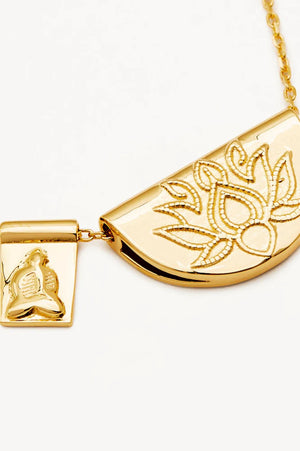 BYC Lotus & Little Buddha Necklace | Gold