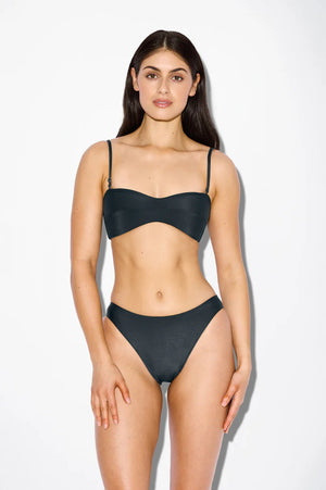 Bustier Bandeau Bikini Top | Nero