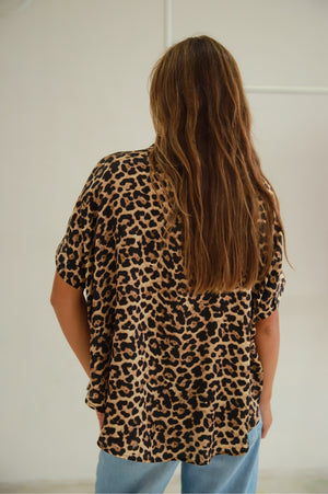 Harper Blouse | Leopard