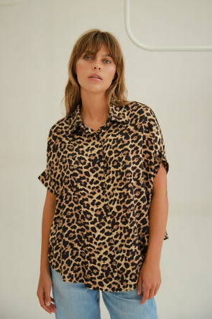 Harper Blouse | Leopard