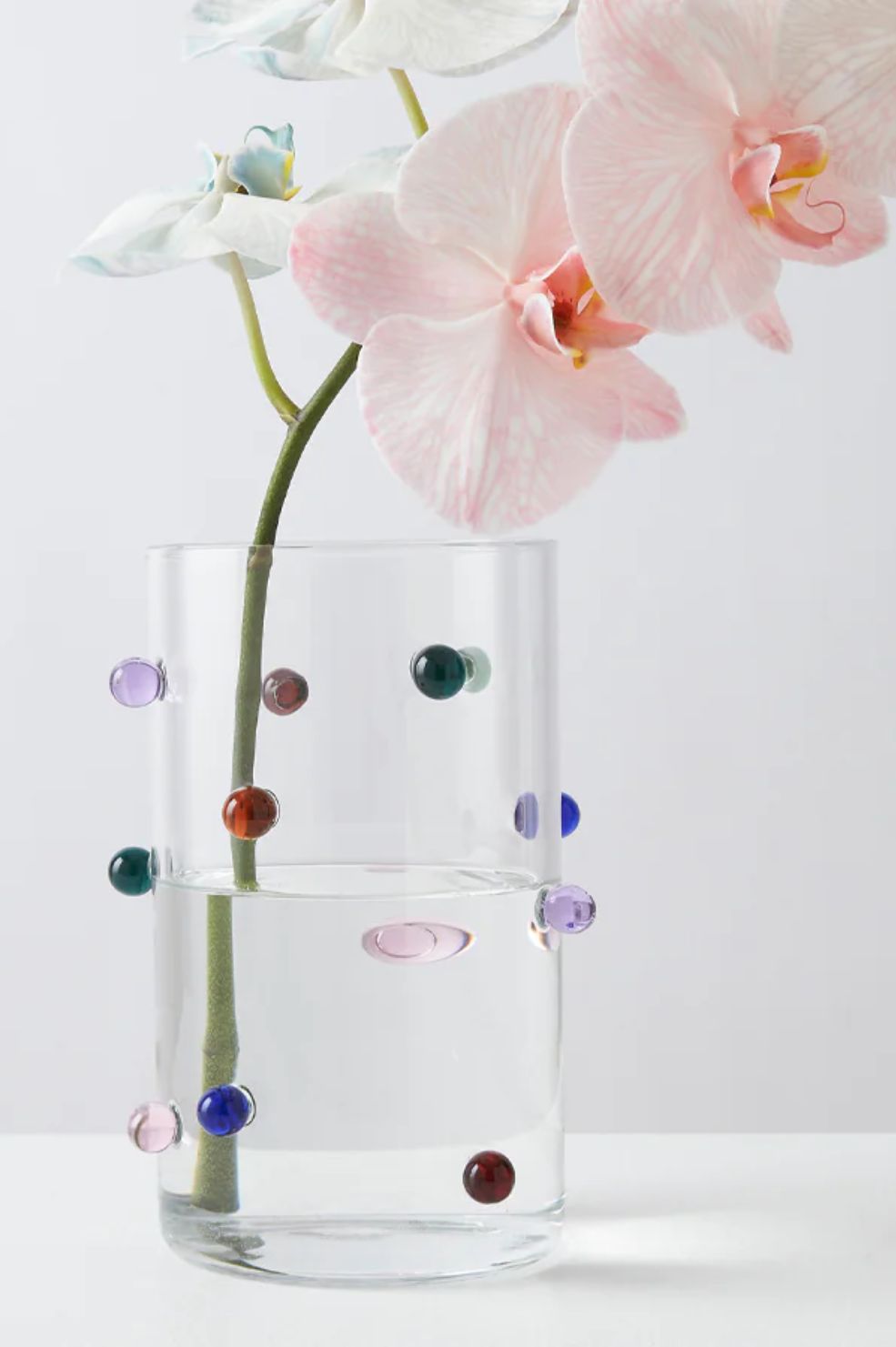 Pomponette Vase | Clear & Multi