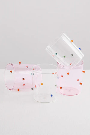 Pomponette Gobelets | Clear & Multi