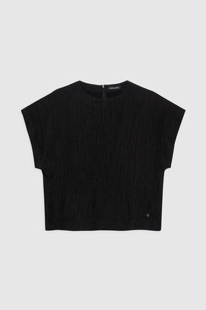 Jollie Top | Black Crinkle