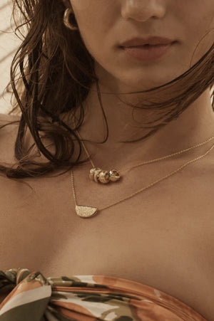 Lotus Short Necklace | Gold