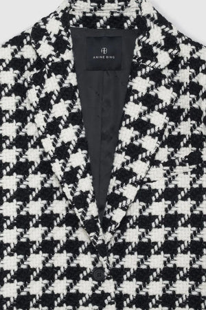 Quinn Blazer | Black and White Houndstooth