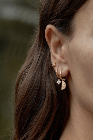 Live in Light Stud Earrings | Gold