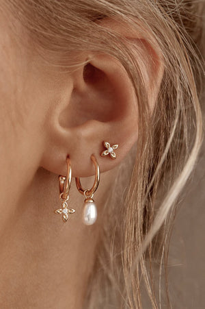 Live in Light Stud Earrings | Gold