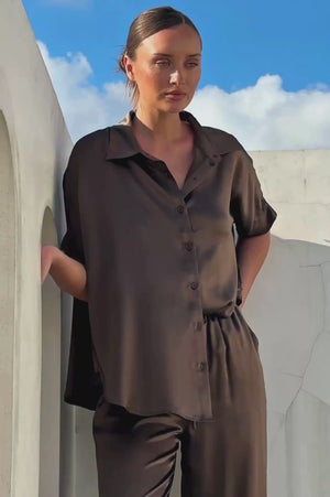 Harper Blouse | Chocolate
