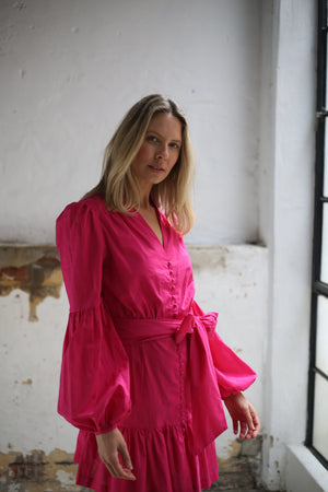 Lucinda Mini Dress - Raspberry