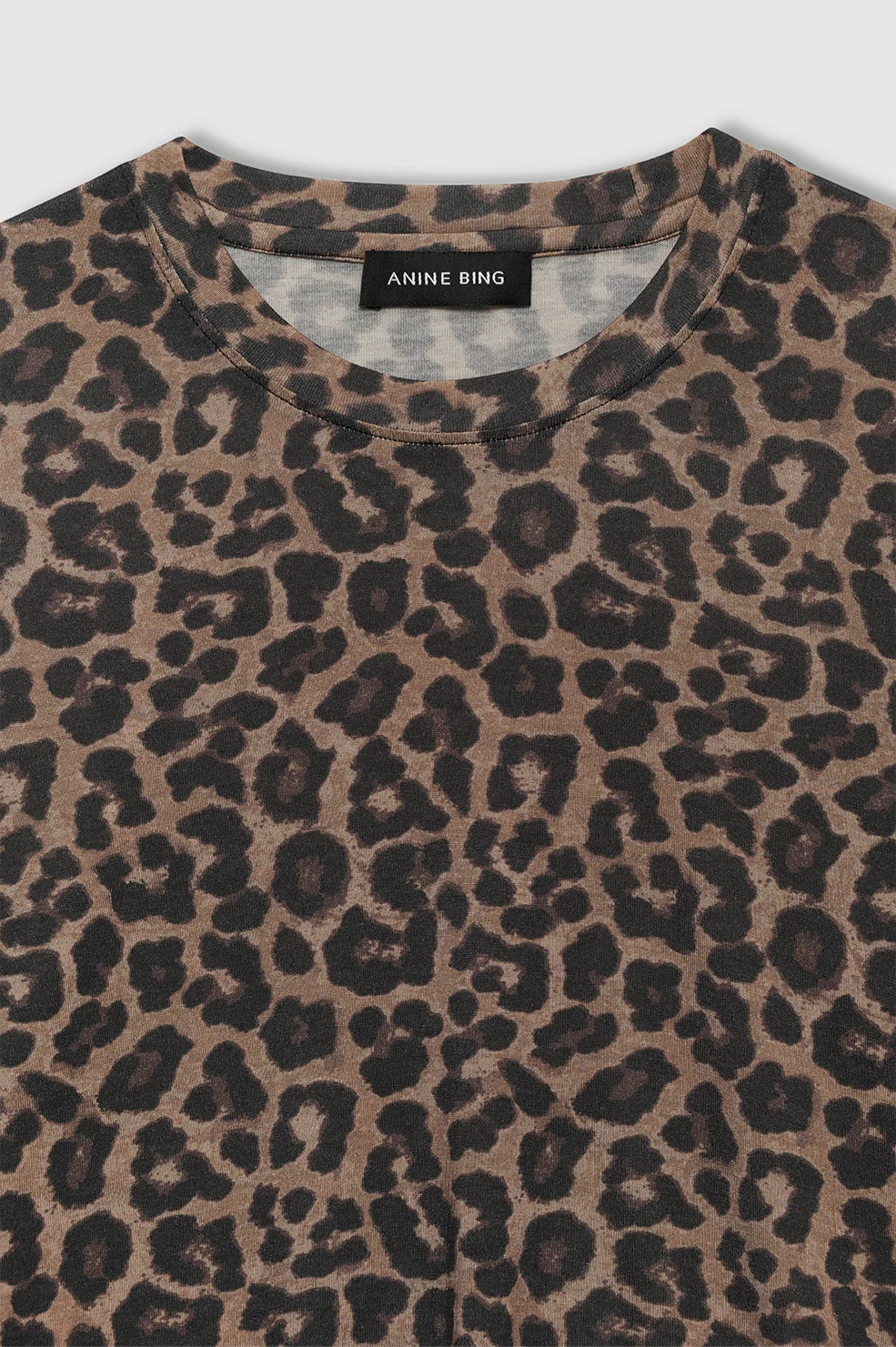 Sylvie Long Sleeve Tee | Black And Brown Leopard