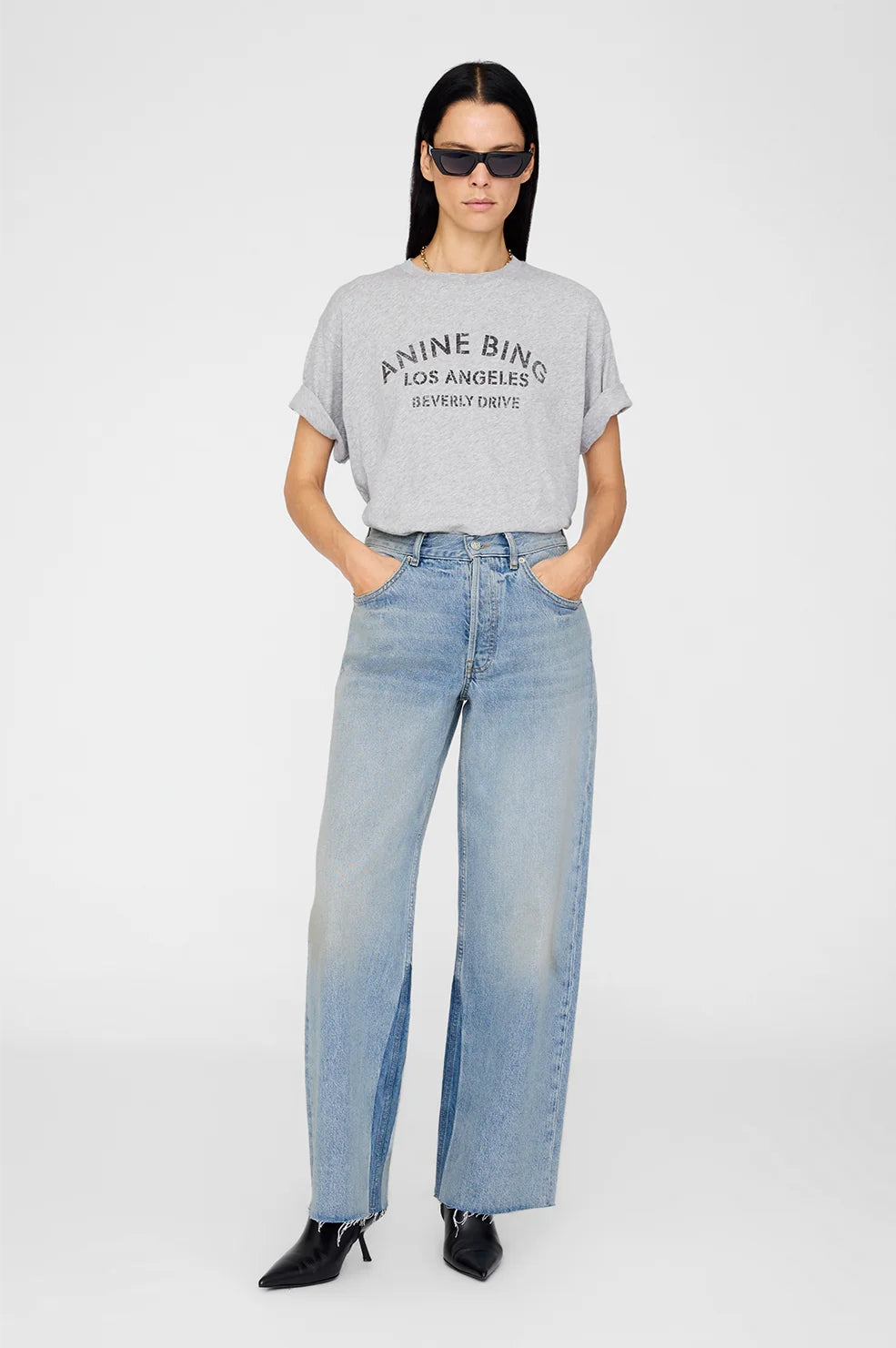 Cohen Tee Los Angeles Stencil | Medium Heather Grey