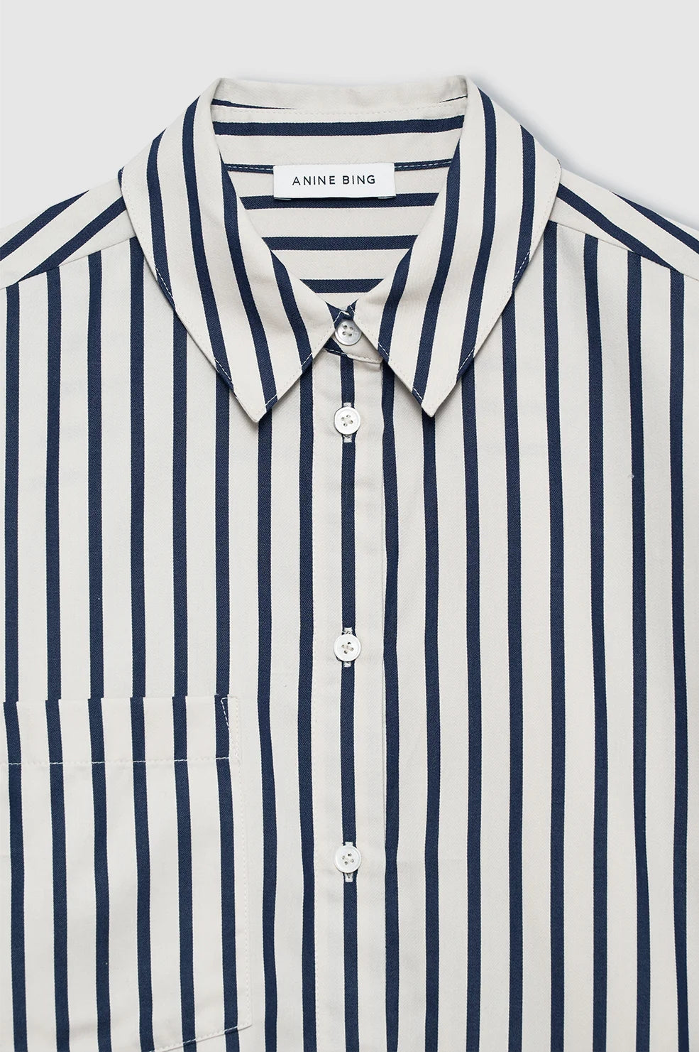 Essie Cropped Shirt | Maritime Stripe