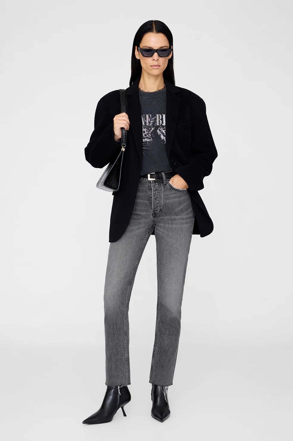 Spencer Sweatshirt Leopard | Washed Black