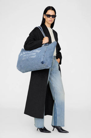 Leo Denim Tote | Shadow Blue