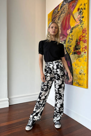 Florence Silk Pant | Oriental Floral