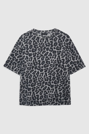 Cohen Tee | Grey Leopard