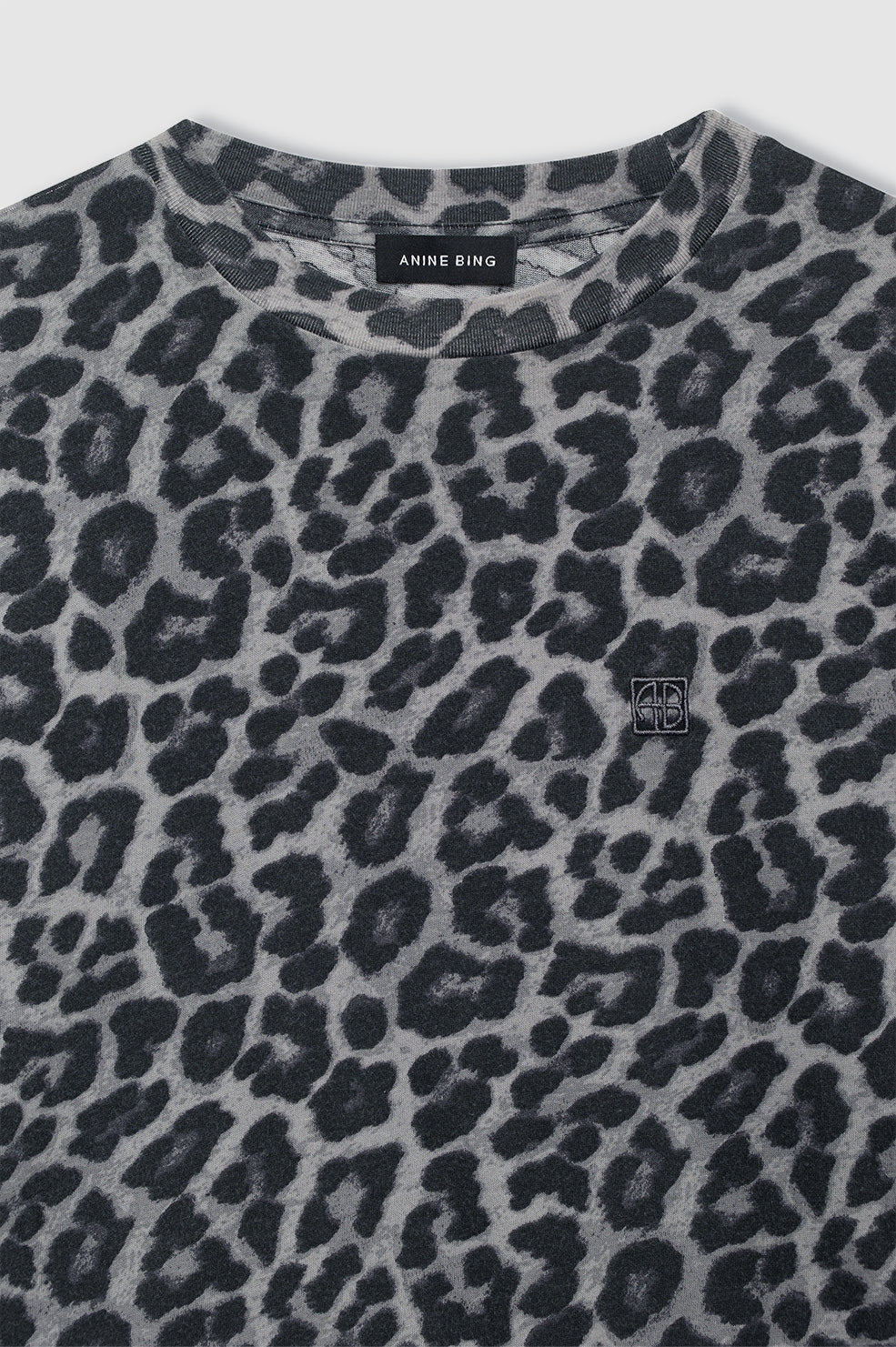 Cohen Tee | Grey Leopard
