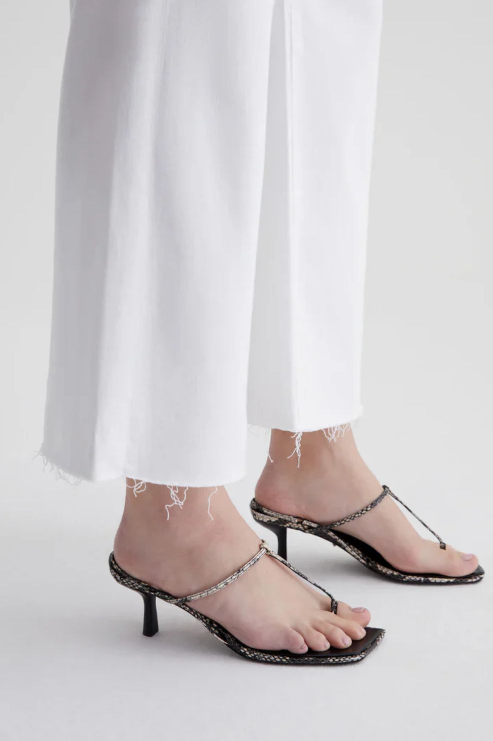 Saige Wide Leg Crop Jean | Modern White