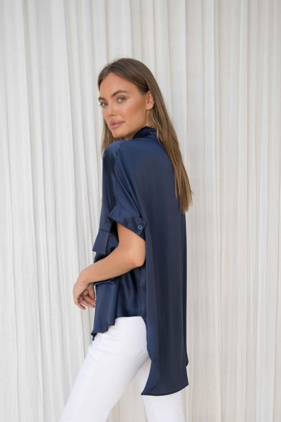 Soho Blouse | Navy