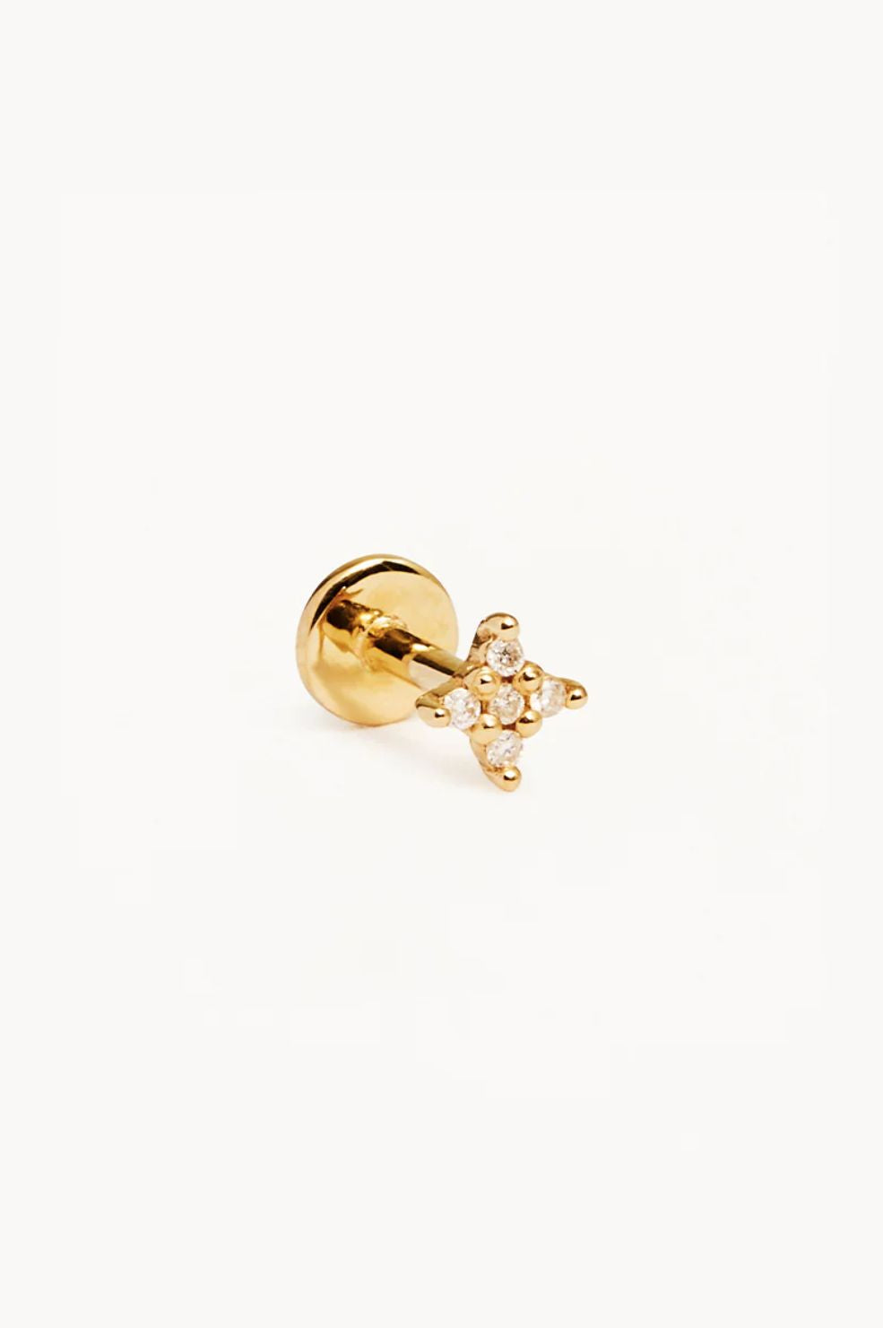 Gold Diamond Sacred Cartilage Flatback Earring