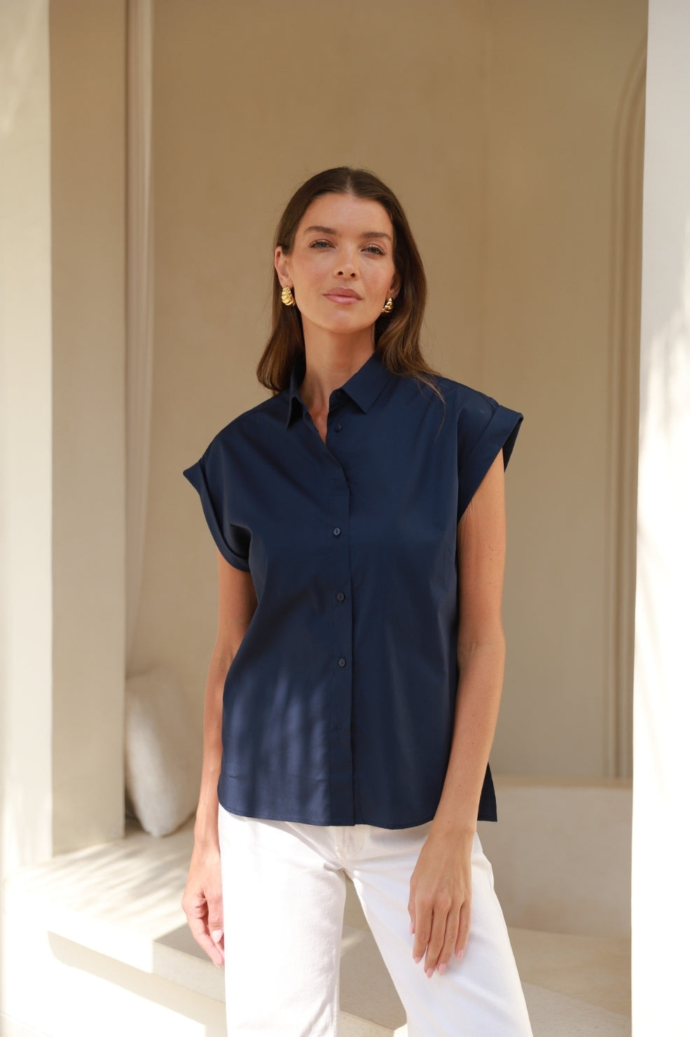 AMA Anais Shirt | Navy