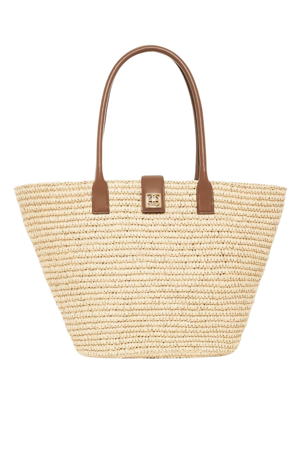 Lou Tote Monogram | Natural With Cognac