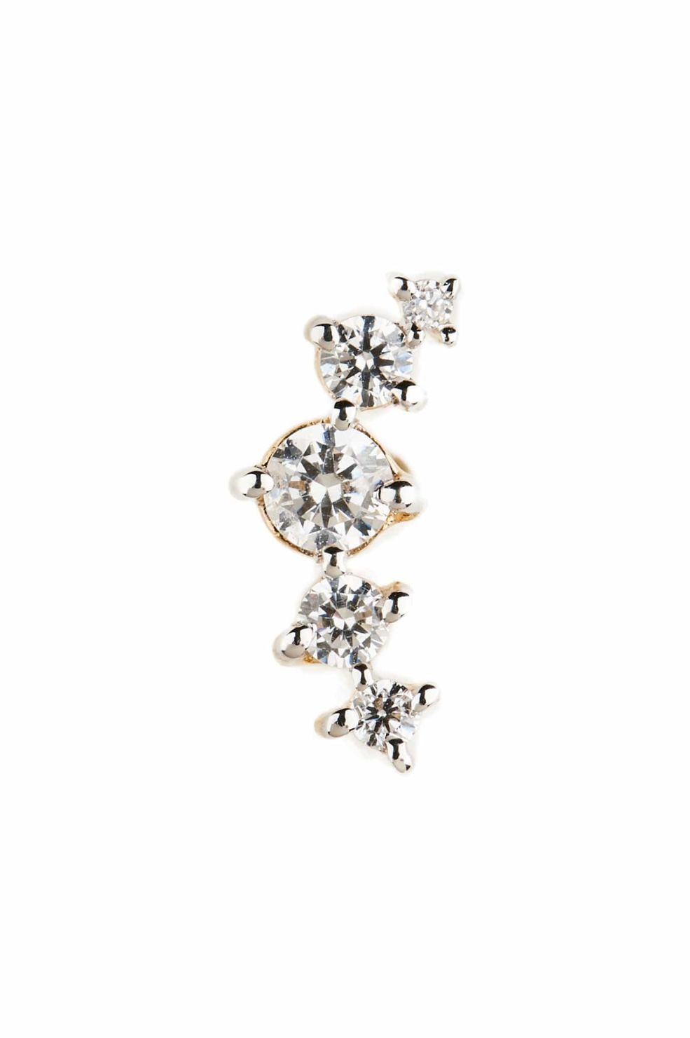 14K Gold Fly Me To The Moon Earring