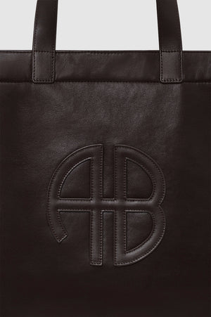 Large Rio Tote | Dark Brown Recycled Leather