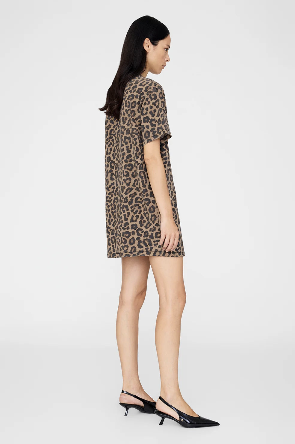 Beth Mini Dress | Black And Brown Leopard
