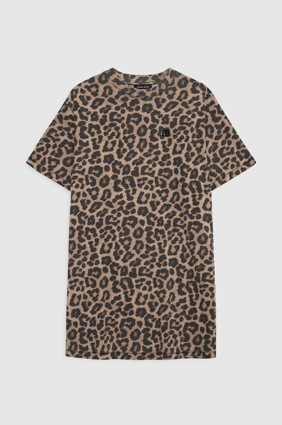 Beth Mini Dress | Black And Brown Leopard