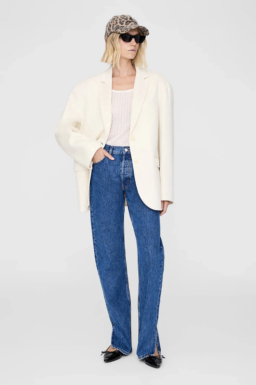 Jeremy Baseball Cap | Black And Brown Leopard