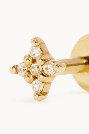 Gold Diamond Sacred Cartilage Flatback Earring