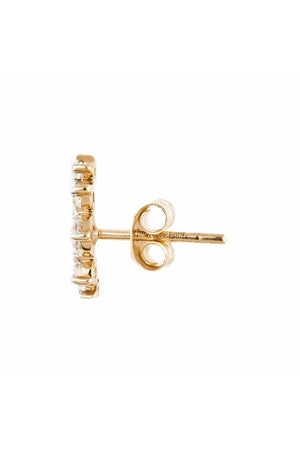 14K Gold Fly Me To The Moon Earring