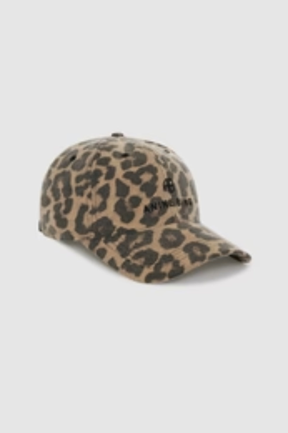 Jeremy Baseball Cap | Black And Brown Leopard