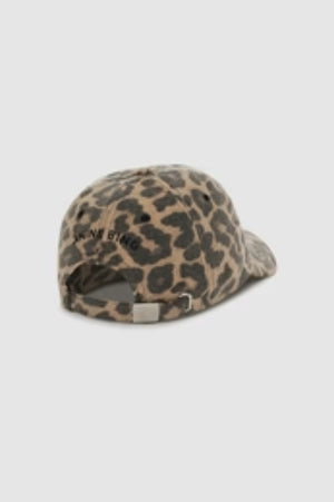 Jeremy Baseball Cap | Black And Brown Leopard